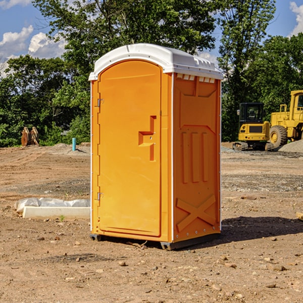 how often are the portable restrooms cleaned and serviced during a rental period in Hoodsport